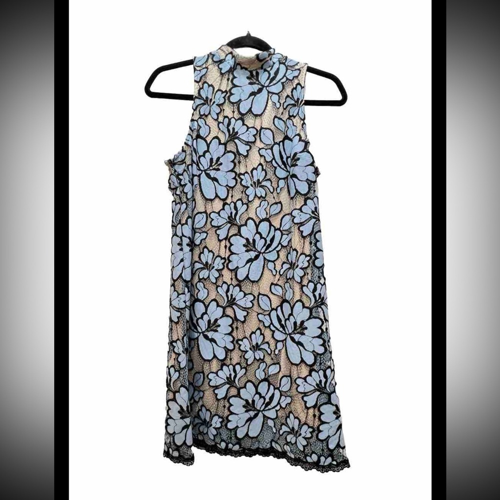 Plenty By Tracy Reese Anthro Dress Womens 4 Work ALine Floral Lace Mock Neck